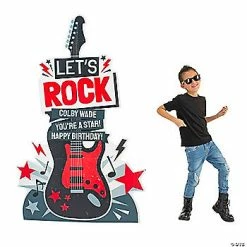 Best Pirce 🛒 Personalized Rock Star Guitar Life-Size Cardboard Stand-Up ⌛