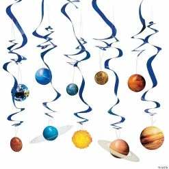 Flash Sale ⭐ 20" Solar System Hanging Paper Swirl Decorations - 10 Pc. ❤️