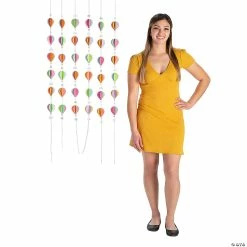 Budget ๐ 30" Bundle of Joy Stork Party Hot Air Balloon Ceiling Decorations - 6 Pc. ๐