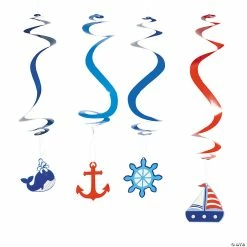 Best deal ⌛ 30" Little Sailor Hanging Swirl Decorations - 12 Pc. 🎁