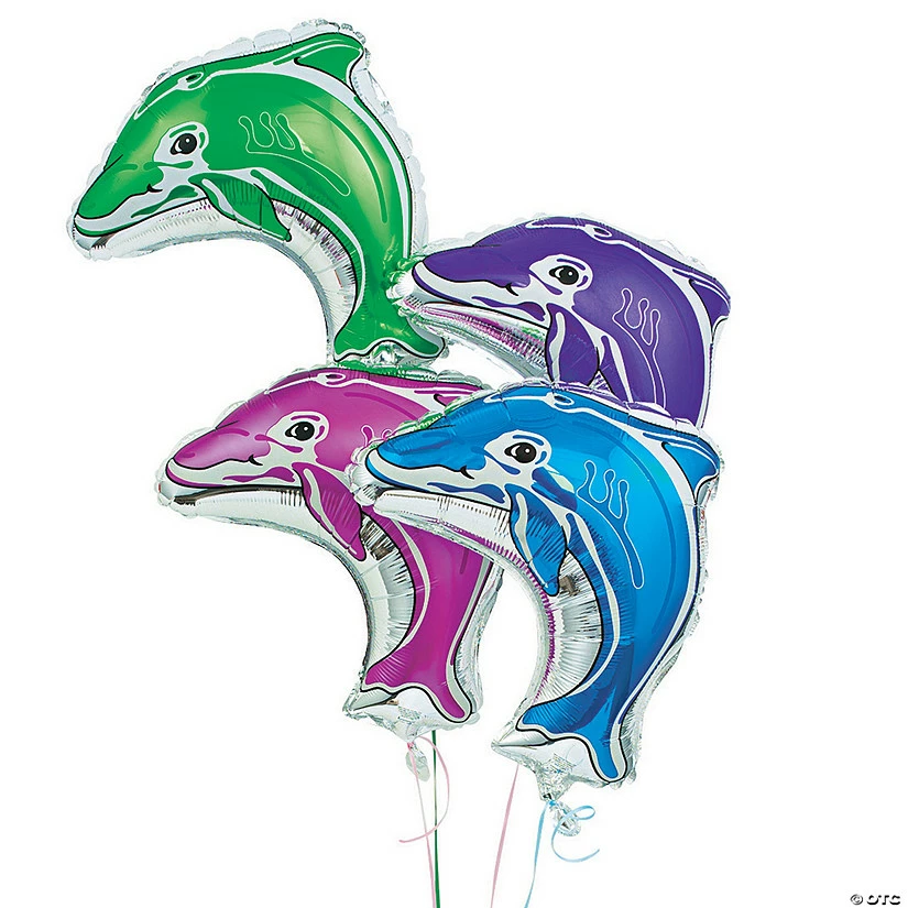 Coupon โค๏ธ Dolphin-Shaped 20" Mylar Balloons Assortment - 12 Pc. ๐ - Image 2
