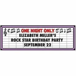 New 🎉 Rock Star Party Custom Banner - Small 👍