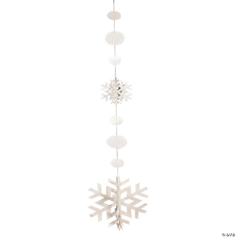 New π Jumbo Snowflake Hanging Decorations - 3 Pc. π - Image 2