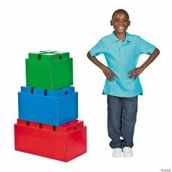 Coupon 🔔 Color Brick Party 3D Cardboard Stand-Ups - 3 Pc. 💯