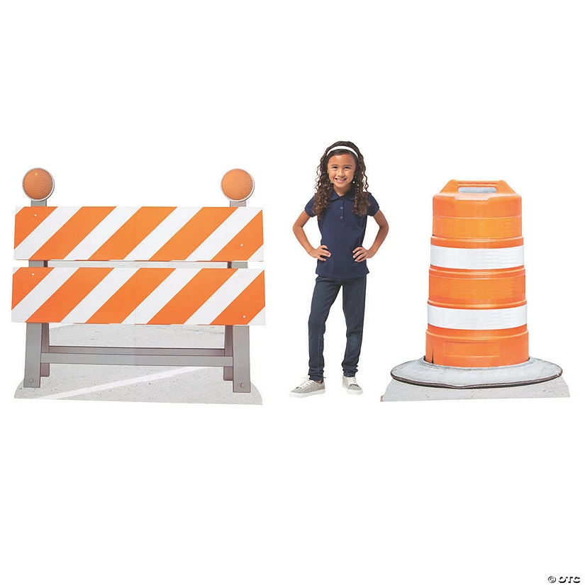 Promo π Construction Barricade Cardboard Stand-Ups - 2 Pc. π₯