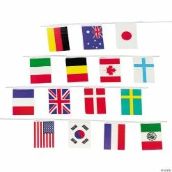 Promo 🥰 Flags of All Nations Vinyl Pennant Banner 🔥