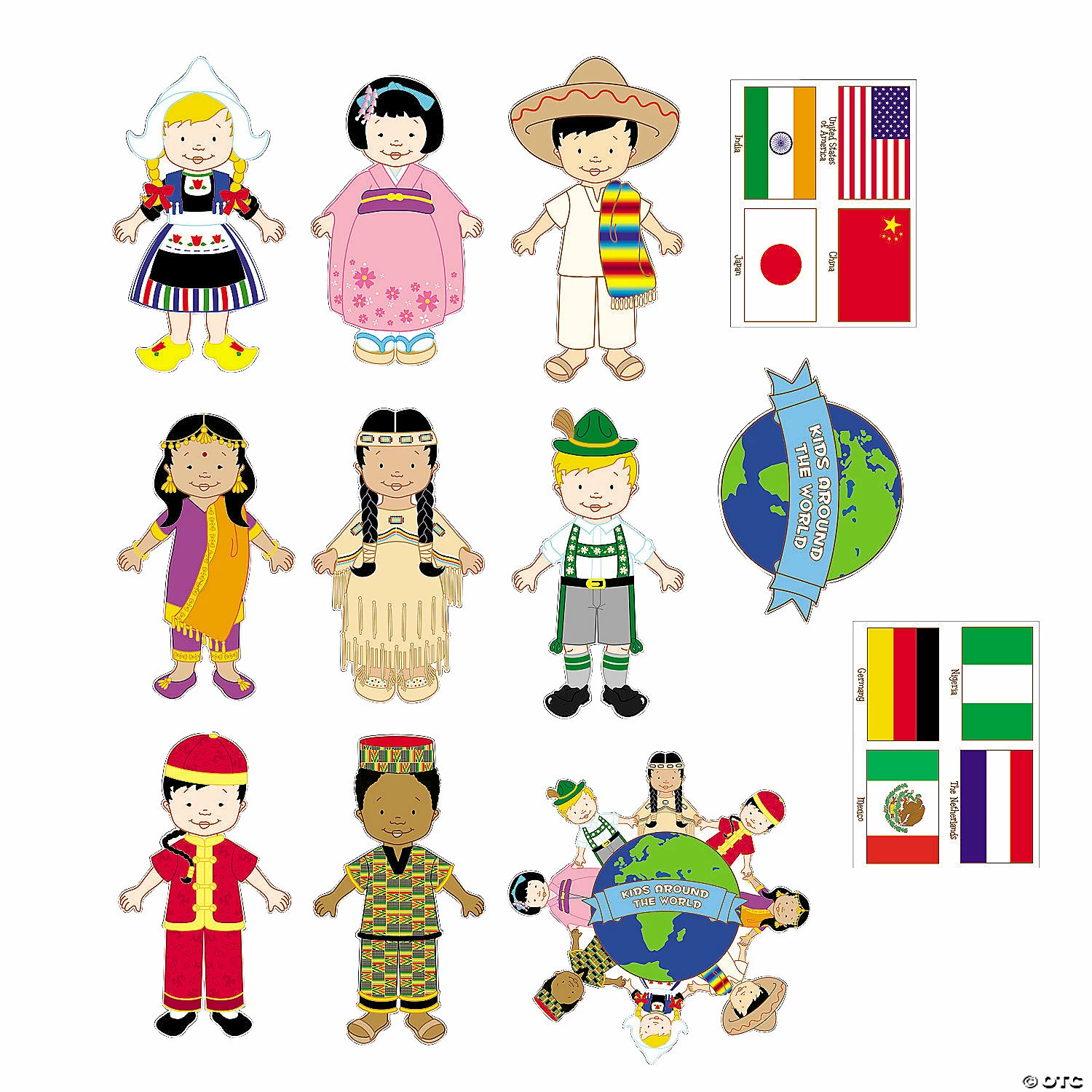Buy ๐ Jumbo Kids Around the World Cutouts - 12 Pc. ๐ - Image 2