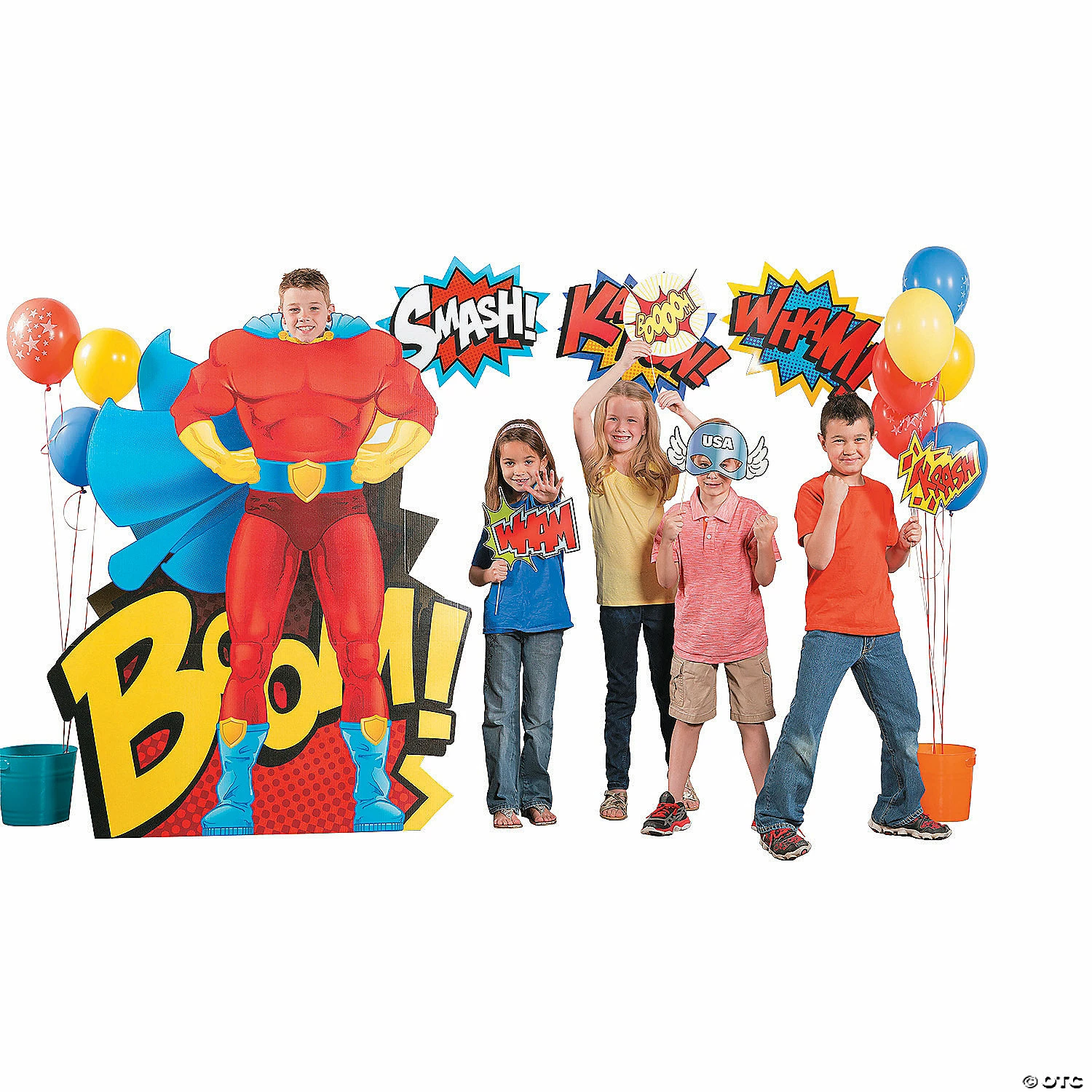 Budget 🤩 Jumbo Superhero Word Cutouts - 6 Pc. 🤩 - Image 3