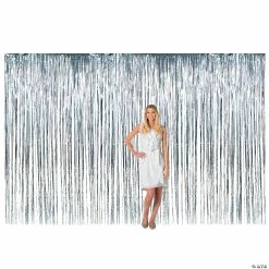 New 😉 Large Metallic Fringe Backdrop Curtains 🧨