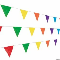 Promo 😀 Multicolor Plastic Pennant Banner 🔔