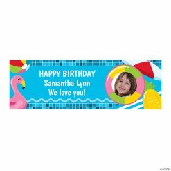 Deals 🌟 Pool Party Photo Custom Banner ⌛