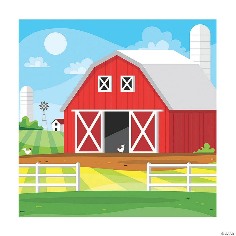 Cheap ๐ฅฐ Red Barn Backdrop Banner - 2 Pc. ๐ฅ