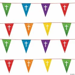 Best Sale ⌛ Religious Colors of the Rainbow Plastic Pennant Banner 😀